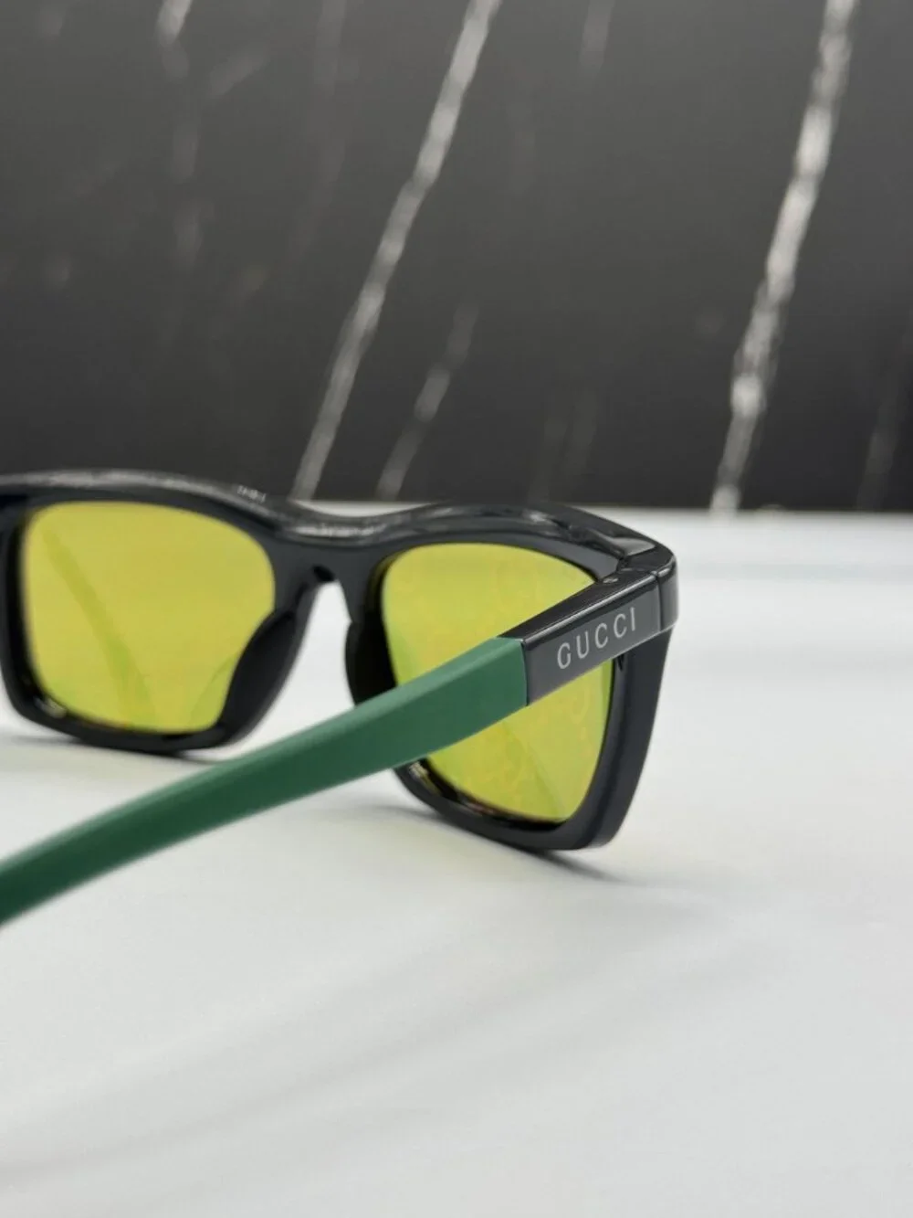 NEW GUCCI GG1735S 005 BLACK/GREEN UNISEX SUNGLASSES